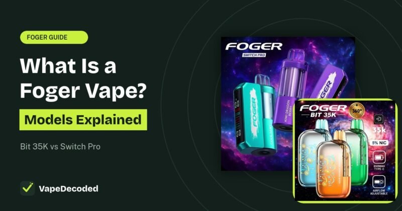 What Is a Foger Vape? Models, Features and How It Works guide with Foger Bit 35K and Switch Pro